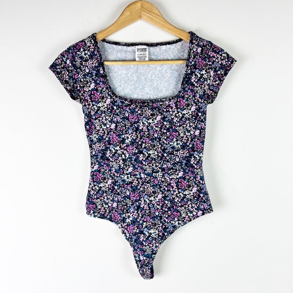 PINK Victoria's Secret Tops - VS Pink Floral Body Suit XS